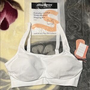 Shapermint White Everyday Comfort Straps Wireless Shaping Bra NWT